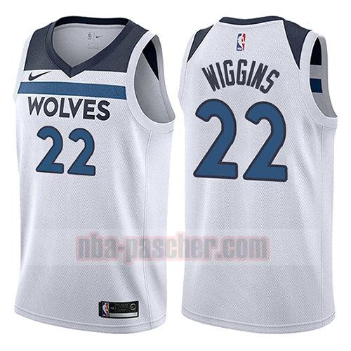 maillot minnesota timberwolves homme Andrew Wiggins 22 2017-18 blanc