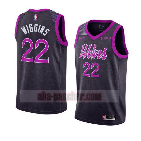 maillot minnesota timberwolves homme Andrew Wiggins 22 ville 2018-19 pourpre