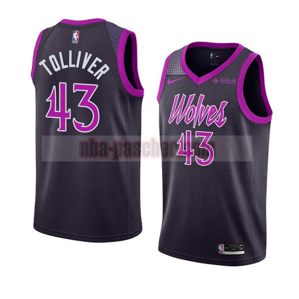maillot minnesota timberwolves homme Anthony Tolliver 43 ville 2018-19 pourpre