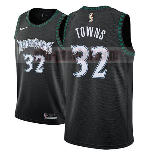 maillot minnesota timberwolves homme Karl-Anthony Towns 32 classic 2018 noir