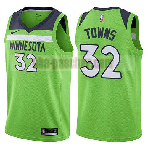 maillot minnesota timberwolves homme Karl-Anthony Towns 32 déclaration 2017-18 verde