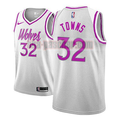 maillot minnesota timberwolves homme Karl Anthony Towns 32 earned 2018-19 gris