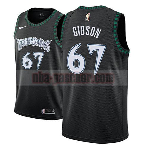 maillot minnesota timberwolves homme Taj Gibson 67 classic 2018 noir