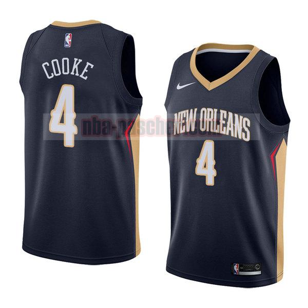 maillot new orleans pelicans homme Charles Cooke 4 icône 2018 bleu