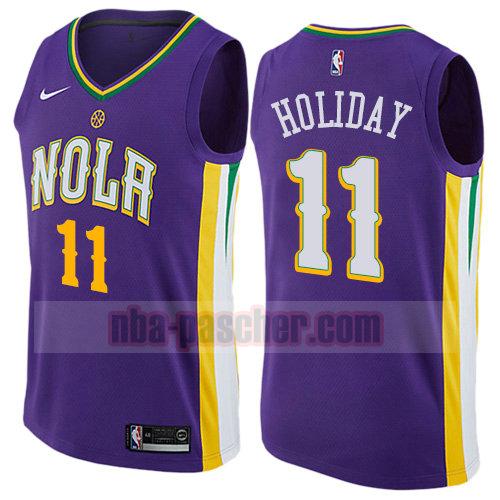 maillot new orleans pelicans homme Holiday 11 ville 2017-18 pourpre