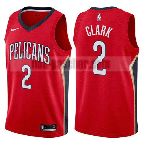maillot new orleans pelicans homme Ian Clark 2 déclaration 2017-18 rouge