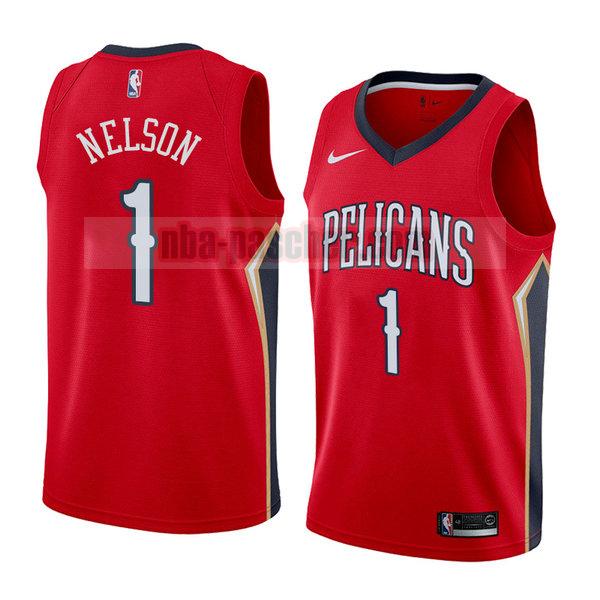 maillot new orleans pelicans homme Jameer Nelson 1 déclaration 2018 rouge
