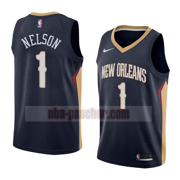 maillot new orleans pelicans homme Jameer Nelson 1 icône 2018 bleu