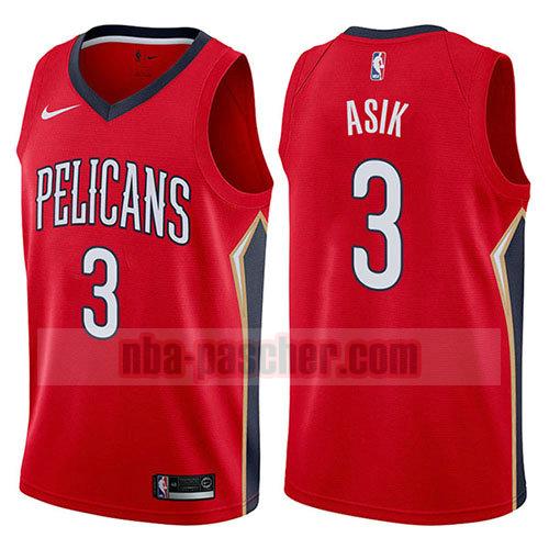 maillot new orleans pelicans homme Omer Asik 3 déclaration 2017-18 rouge