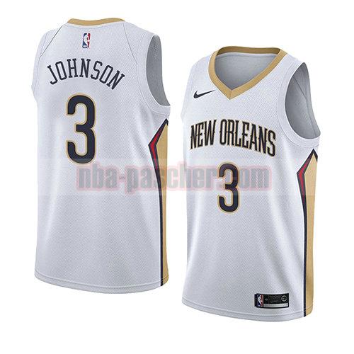maillot new orleans pelicans homme Stanley Johnson 3 association 2018 blanc