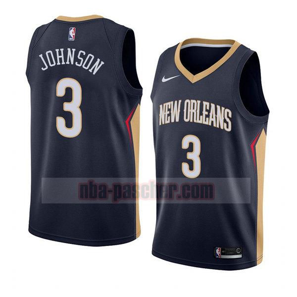 maillot new orleans pelicans homme Stanley Johnson 3 icône 2018 bleu