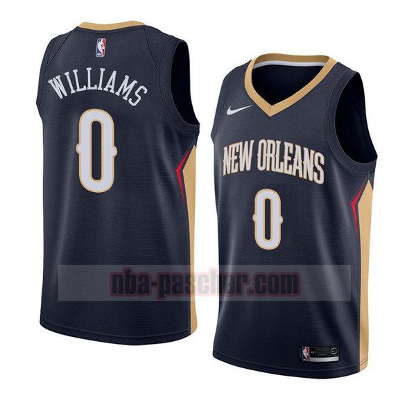 maillot new orleans pelicans homme Troy Williams 0 icône 2018 bleu