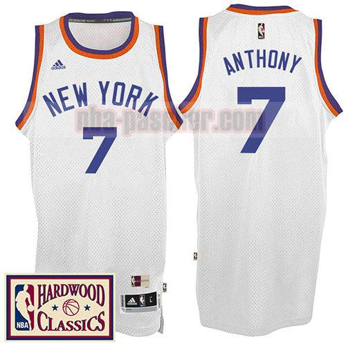 maillot new york knicks homme Carmelo Anthony 7 rétro blanc