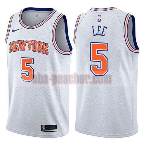 maillot new york knicks homme Courtney Lee 5 déclaration 2017-18 blanc