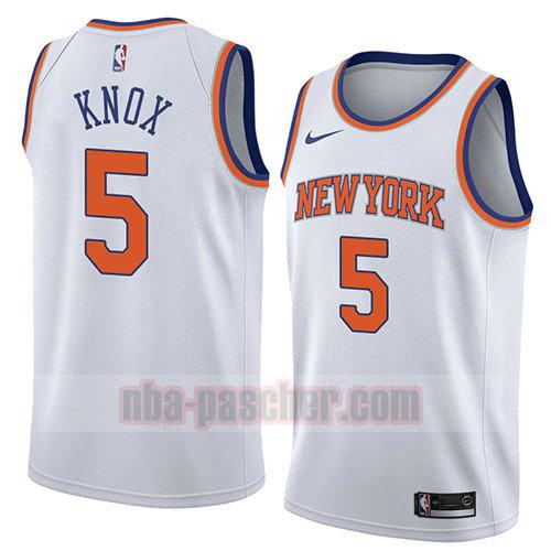 maillot new york knicks homme Kevin Knox 5 déclaration 2018 blanc