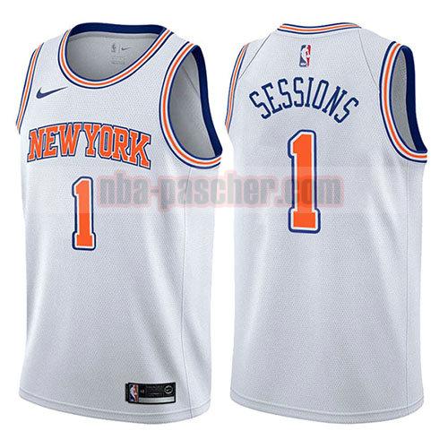 maillot new york knicks homme Ramon Sessions 1 déclaration 2017-18 blanc