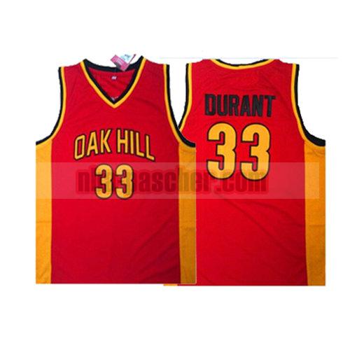 maillot oak hill homme Kevin Durant 33 rouge