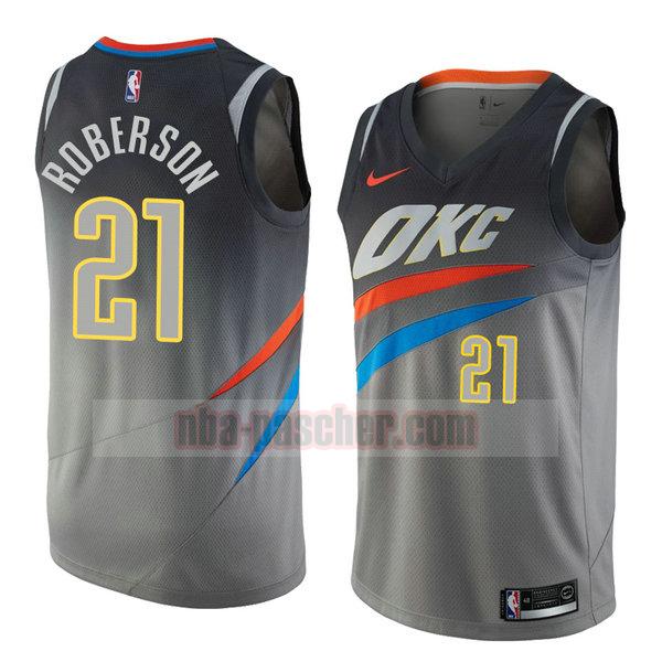 maillot oklahoma city thunder homme Andre Roberson 21 ville 2018 gris