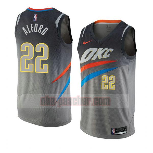 maillot oklahoma city thunder homme Bryce Alford 22 ville 2018 gris