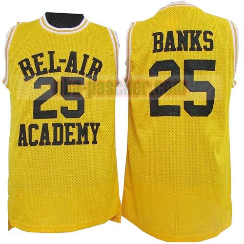 maillot pelicula homme Banks 25 bel-air academy jaune