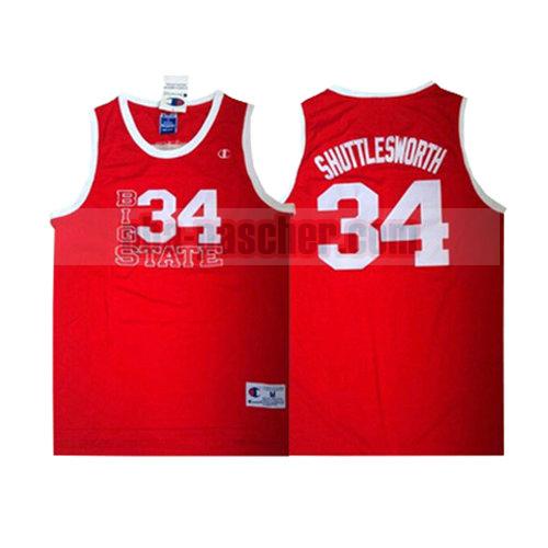 maillot pelicula homme Jesus Shuttlesworth 34 big state rouge