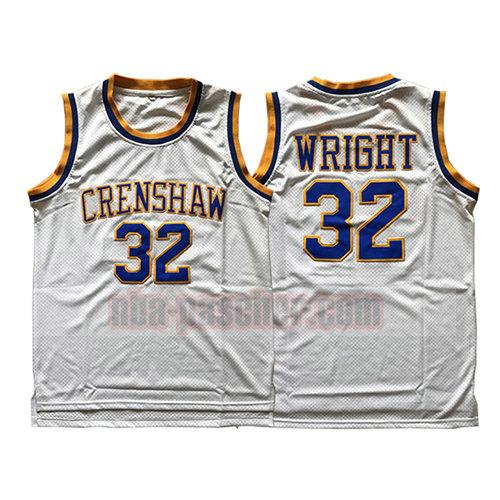 maillot pelicula homme Monica Wright 32 crenshaw blanc