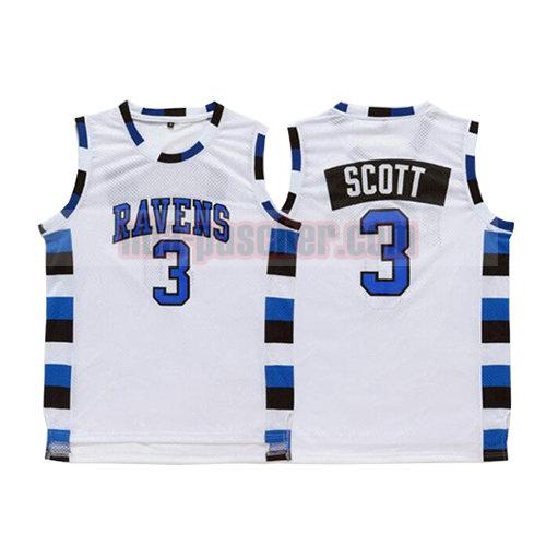maillot pelicula homme Nathan Scott 3 blanc