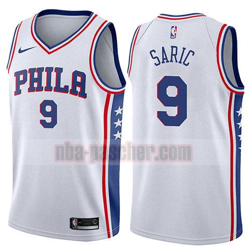 maillot philadelphia 76ers homme Dario Saric 9 swingman association 2017-18 blanc