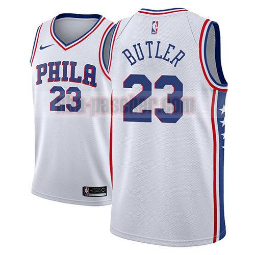 maillot philadelphia 76ers homme Jimmy Butler 23 association 2018-19 blanc
