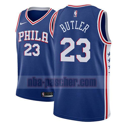 maillot philadelphia 76ers homme Jimmy Butler 23 icône 2018-19 bleu