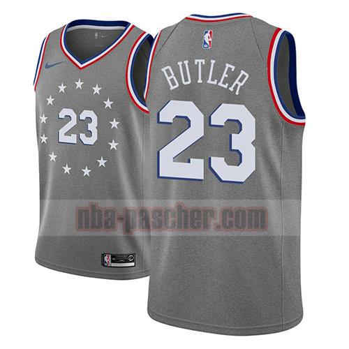 maillot philadelphia 76ers homme Jimmy Butler 23 ville 2018-19 gris