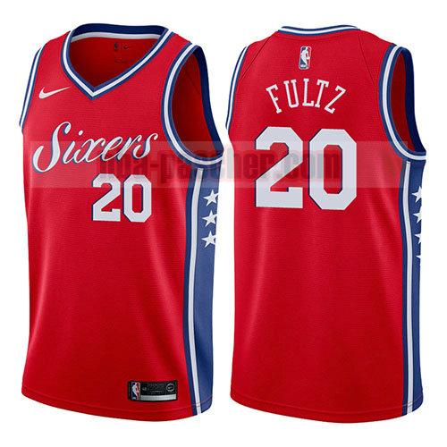 maillot philadelphia 76ers homme Markelle Fultz 20 2017-18 rouge
