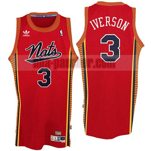 maillot philadelphia 76ers homme Nata Allen Iverson 3 rétro rouge