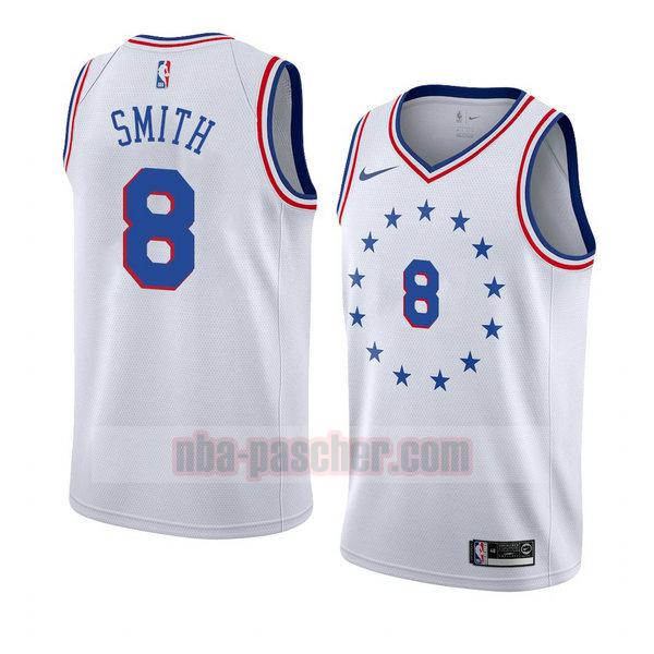 maillot philadelphia 76ers homme Zhaire Smith 8 earned 2018-19 blanc