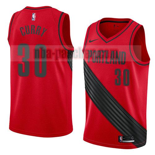 maillot portland trail blazers homme Seth Curry 30 déclaration 2018 rouge