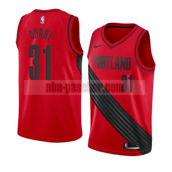 maillot portland trail blazers homme Seth Curry 31 déclaration 2018 rouge
