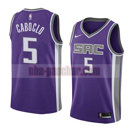 maillot sacramento kings homme Bruno Caboclo 5 icône 2018 pourpre