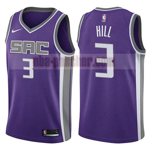 maillot sacramento kings homme George Hill 3 icône 2017-18 pourpre