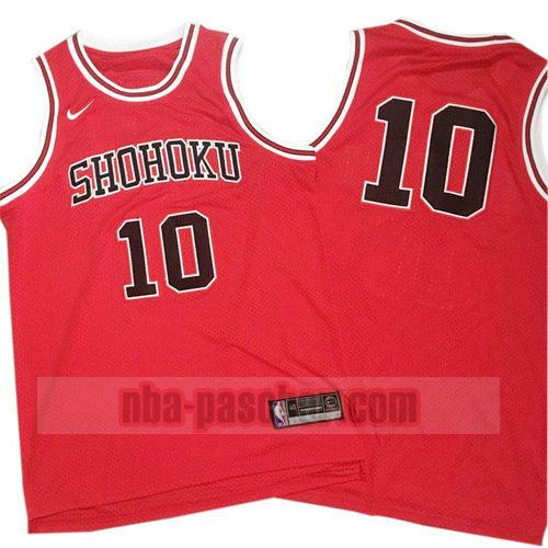 maillot shohoku homme 10 rétro rouge