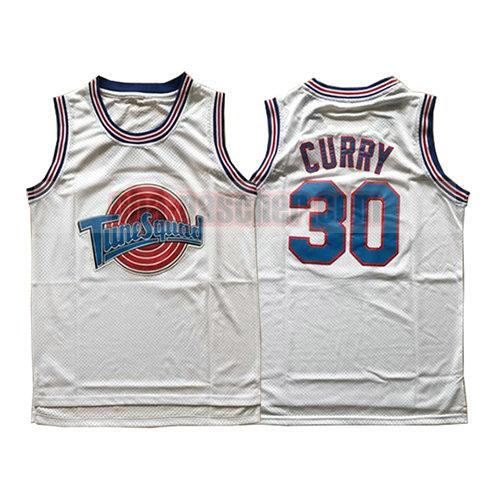 maillot tune squad homme Stephen Curry 30 blanc