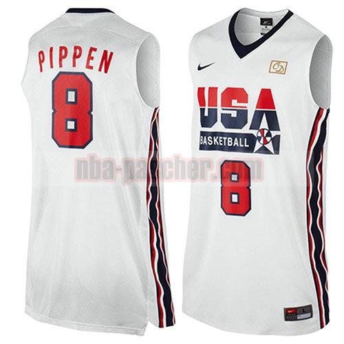 maillot usa 1992 homme Scottie Pippen 8 blanc