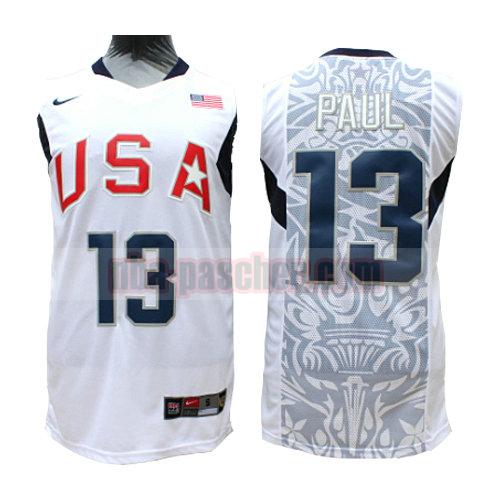 maillot usa 2008 homme Paul 13 blanc