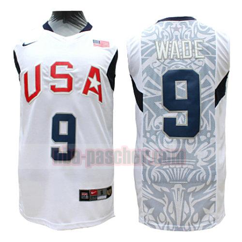 maillot usa 2008 homme Wade 9 blanc