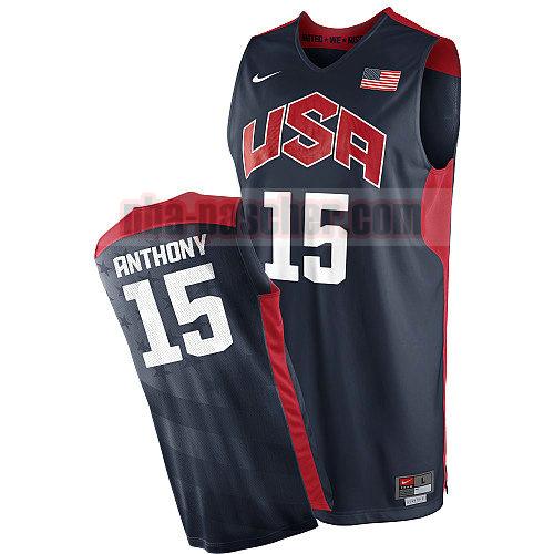 maillot usa 2012 homme Carmelo Anthony 15 noir