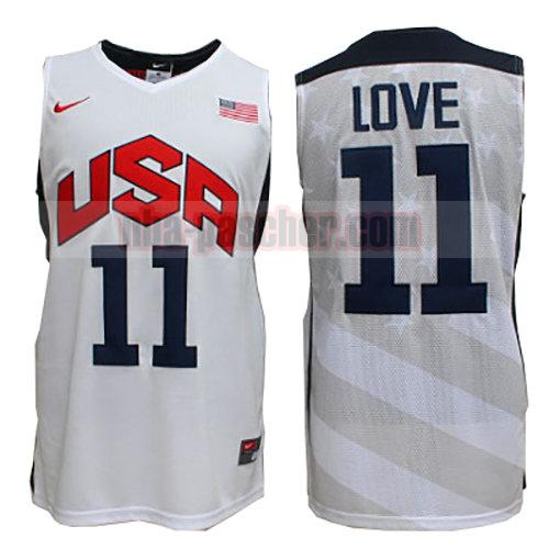 maillot usa 2012 homme Kevin Love 11 blanc