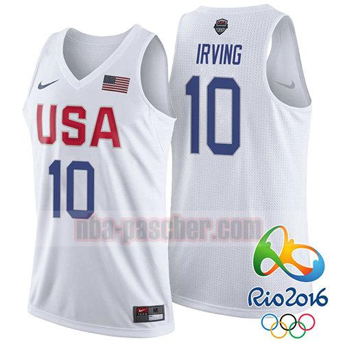 maillot usa 2016 homme Kyrie Irving 10 blanc