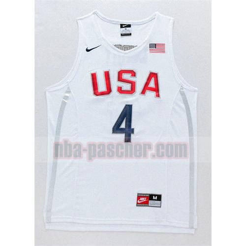 maillot usa 2016 homme Stephen Curry 4 blanc