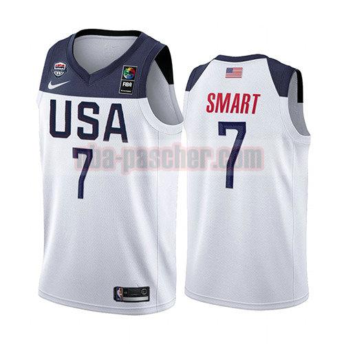 maillot usa 2019 homme Marcus Smart 7 blanc
