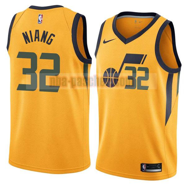 maillot utah jazz homme Georges Niang 32 déclaration 2018 jaune