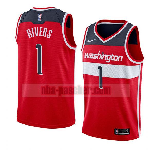 maillot washington wizards homme Austin Rivers 1 icône 2018 rouge